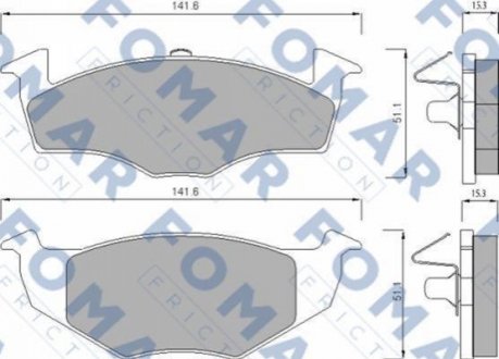 FO 682581 FOMAR Колодки гальмівні дискові