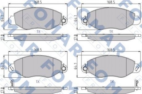 FO 684781 FOMAR Колодки гальмівні дискові