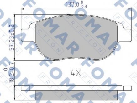 FO 687381 FOMAR Колодки гальмівні дискові