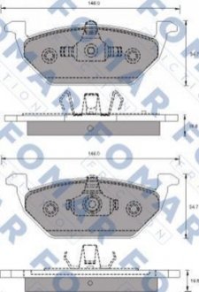 FO 687681 FOMAR Колодки гальмівні дискові