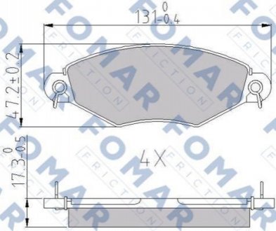 FO 688181 FOMAR Колодки гальмівні дискові