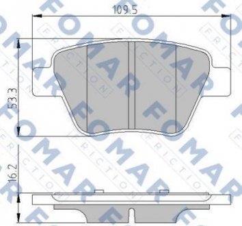 FO 691581 FOMAR Колодки гальмівні дискові