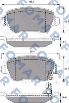 FO 691781 FOMAR Колодки гальмівні дискові