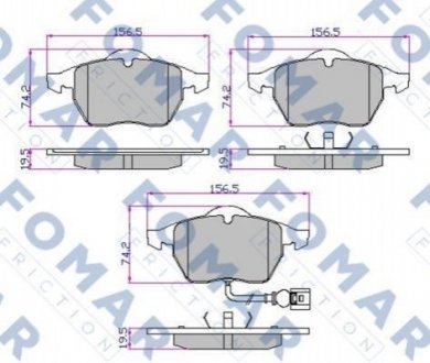 FO 692581 FOMAR Колодки гальмівні дискові