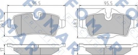 FO 845081 FOMAR Колодки гальмівні дискові