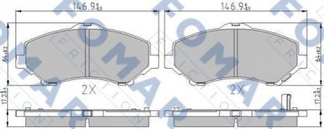 FO 850083 FOMAR Колодки гальмівні дискові