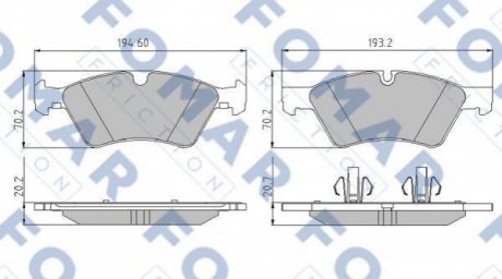 FO 858781 FOMAR Колодки гальмівні дискові