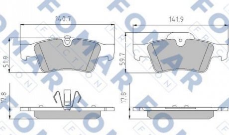 FO 859681 FOMAR Колодки гальмівні дискові