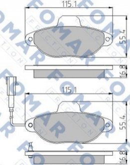 FO 861181 FOMAR Колодки гальмівні дискові