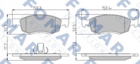 FO 873681 FOMAR Колодки гальмівні дискові