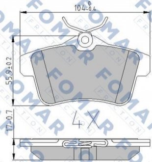 FO 896581 FOMAR Колодки гальмівні дискові