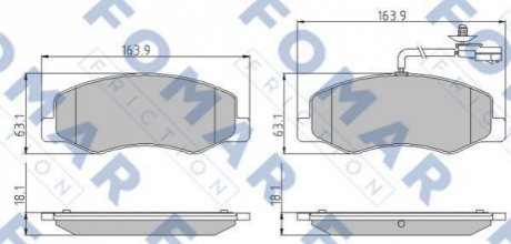 FO 898281 FOMAR Колодки гальмівні дискові