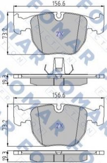 FO 900081 FOMAR Колодки гальмівні дискові