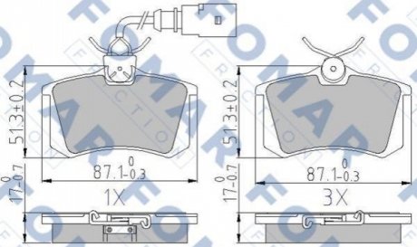 FO 904581 FOMAR Колодки гальмівні дискові