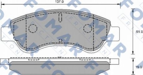 FO 906181 FOMAR Колодки гальмівні дискові