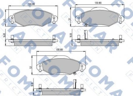 FO 913081 FOMAR Колодки тормозные дискові