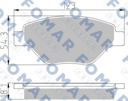 FO 914381 FOMAR Колодки гальмівні дискові