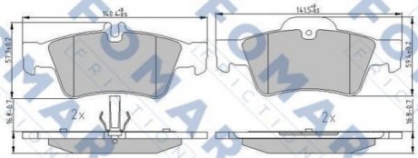 FO 914481 FOMAR Колодки гальмівні дискові