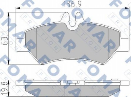 FO 921381 FOMAR Колодки гальмівні дискові