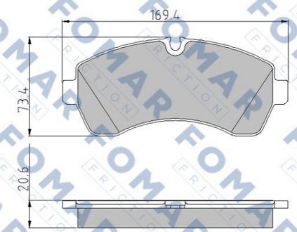 FO 921481 FOMAR Колодки гальмівні дискові