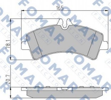 FO 923681 FOMAR Колодки гальмівні дискові