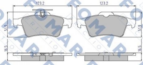 FO 926381 FOMAR Колодки гальмівні дискові