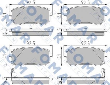 FO 927681 FOMAR Колодки гальмівні дискові