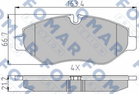 FO 929381 FOMAR Колодки гальмівні дискові