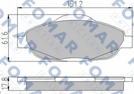 FO 929581 FOMAR Колодки гальмівні дискові