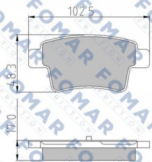 FO 929881 FOMAR Колодки гальмівні дискові