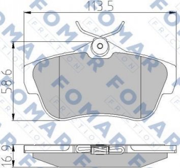 FO 930381 FOMAR Колодки гальмівні дискові