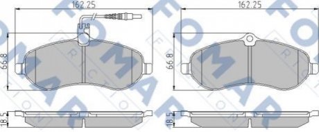 FO 931081 FOMAR Колодки гальмівні дискові