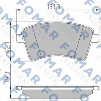 FO 931381 FOMAR Колодки гальмівні дискові