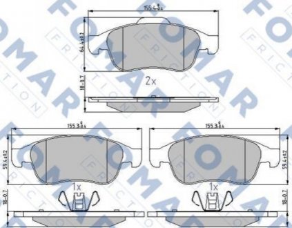 FO 931481 FOMAR Колодки гальмівні дискові