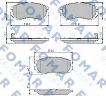 FO 932381 FOMAR Колодки гальмівні дискові