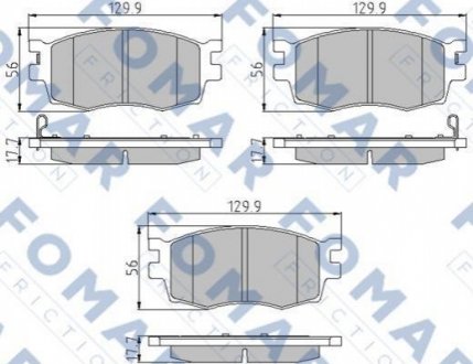 FO 932681 FOMAR Колодки гальмівні дискові