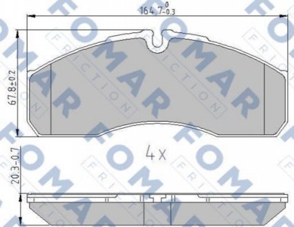 FO 933581 FOMAR Колодки гальмівні дискові