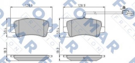 FO 935481 FOMAR Колодки гальмівні дискові