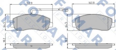 FO 935581 FOMAR Колодки гальмівні дискові