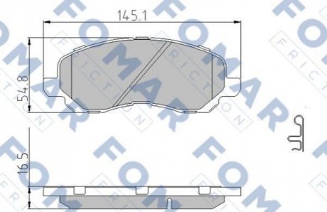 FO 935881 FOMAR Колодки гальмівні дискові