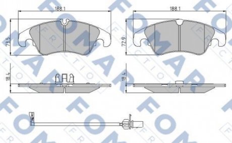 FO 962281 FOMAR Колодки гальмівні дискові