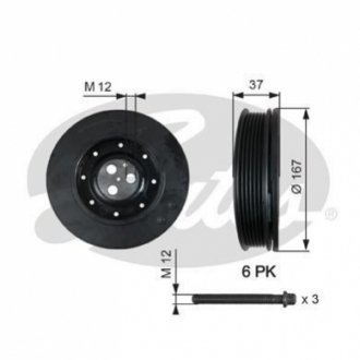 TVD1060A Gates Шків ременя генератора