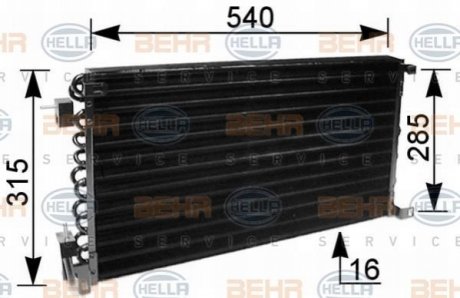 8FC 351 036-041 HELLA Конденсер кондиционера