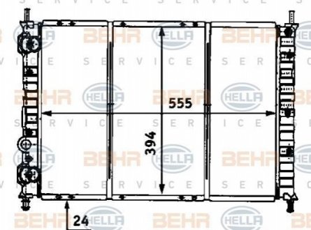 8MK 376 718-211 HELLA Радиатор охолоджування