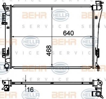 8MK 376 735-251 HELLA Радиатор охолоджування