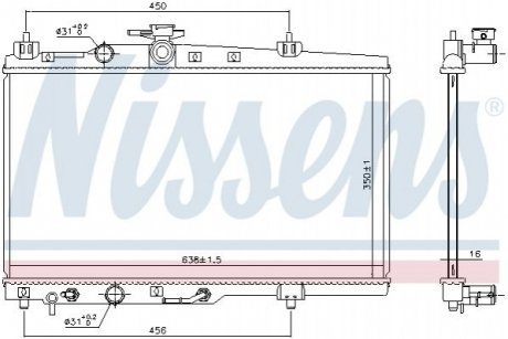 606688 NISSENS Радиатор охолоджування