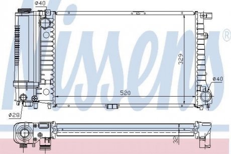 60736A NISSENS Радиатор охолоджування