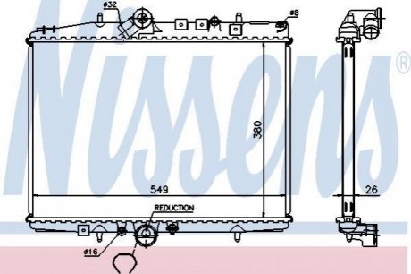 61295A NISSENS Радіатор охолоджування