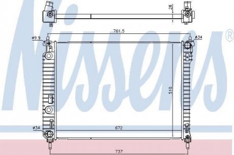 616905 NISSENS Радіатор охолоджування