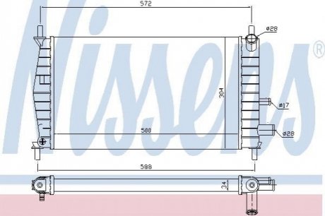 62085A NISSENS Радиатор охолоджування